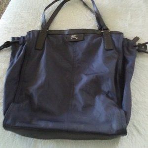 Blue Nylon Burberry Tote